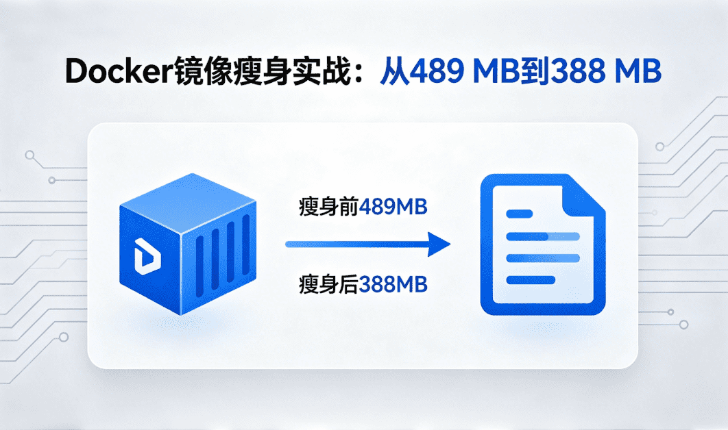 Docker 镜像瘦身实战：从 489 MB 到 388 MB